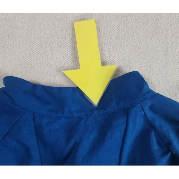 Kitsbow Shirt Womens L Cycling Back Pockets Zip Wind Suit Blue Short‎ Sleeve - Picture 11 of 12